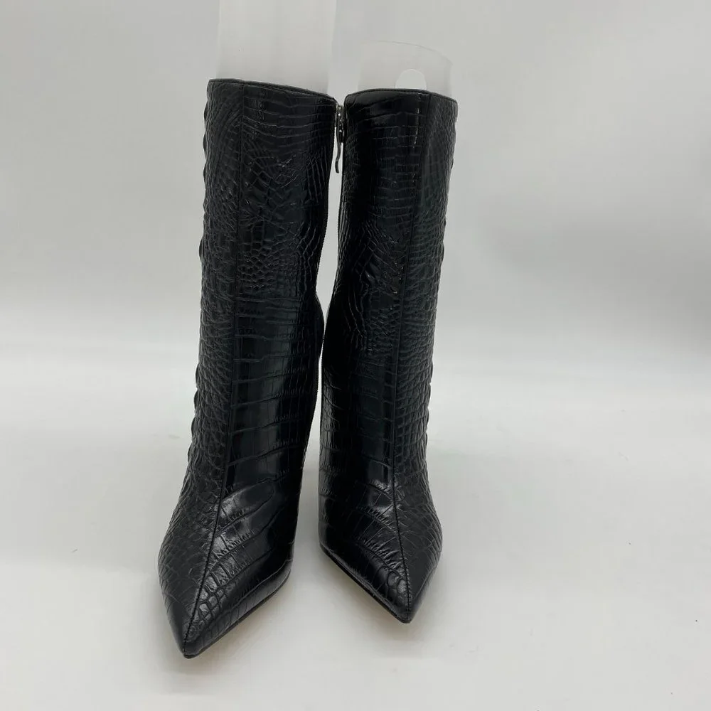 FSJ Fashion High Heel Ankle Boots Closed Pointed - Picture 3 of 9